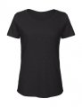 Dames T-shirt Organisch B&C Inspire Slub Chic Black